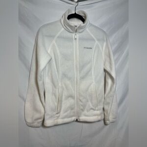 Minimalist Columbia Soft White Fleece Jacket